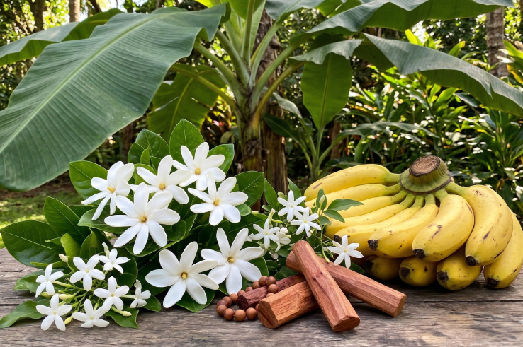 Jazmín, Tiare, Sándalo y Banano 